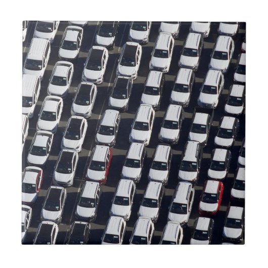 Aerial over Car Lot Tegeltje (Voorkant)