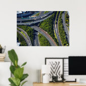 Aerial over Highway Junction Poster (Thuiskantoor)