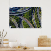 Aerial over Highway Junction Poster (Keuken)