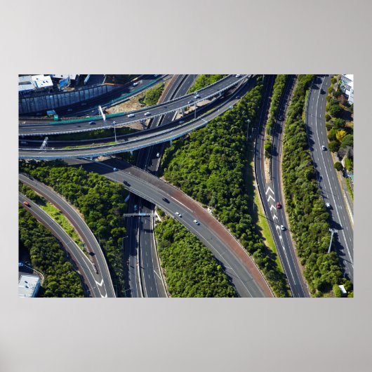 Aerial over Highway Junction Poster (Voorkant)