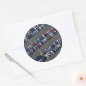 Aerial over Parking Lot Ronde Sticker (Envelop)