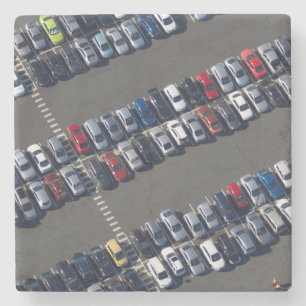 Aerial over Parking Lot Stenen Onderzetter