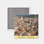 Aerial panoramic uitzicht of Florence - Toscane, I Magneet (Voorkant / Achterkant)