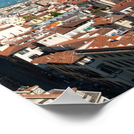 Aerial panoramic uitzicht of Florence - Toscane, I Poster (Hoek)