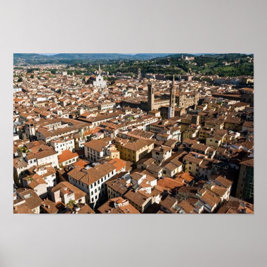 Aerial panoramic uitzicht of Florence - Toscane, I Poster (Voorkant)