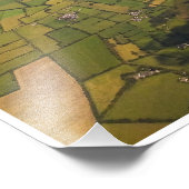 Aerial Patchwork of Irish Farmland and Clouds Foto Afdruk (Hoek)