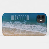 Aerial Photo Sandy Beach Palm Coast Turquoise Zee Case-Mate iPhone Case (Achterkant (horizontaal))