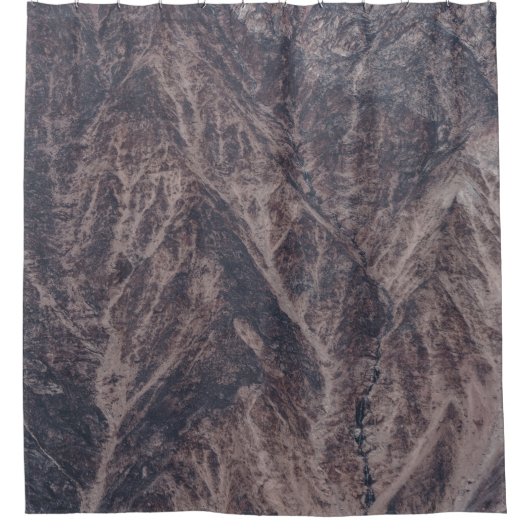 Aerial photograph of mountain ranges douchegordijn (Voorkant)