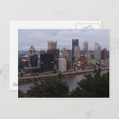 Aerial Pittsburgh Skyline in sunset Briefkaart (Voorkant / Achterkant)