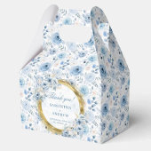 Aerial Romantische Boheemse Pastel Blauw Goud Huwe Bedankdoosjes