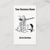 Aerial Services Cartoon Visitekaartje (Achterkant)