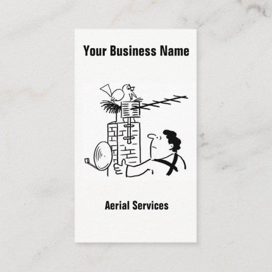 Aerial Services Cartoon Visitekaartje (Achterkant)