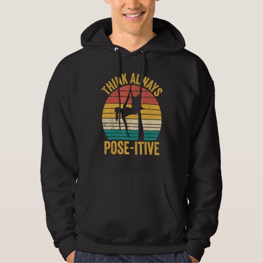 Aerial Silk Aerialist Think Always Pose itive 1 Hoodie (Voorkant)