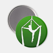 Aerial Silk Dancer on Green Magneet (Voorkant / Achterkant)