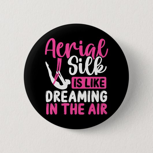 Aerial Silk Dancing Aerial Silk Dancer Aerial Ronde Button 5,7 Cm (Voorkant)