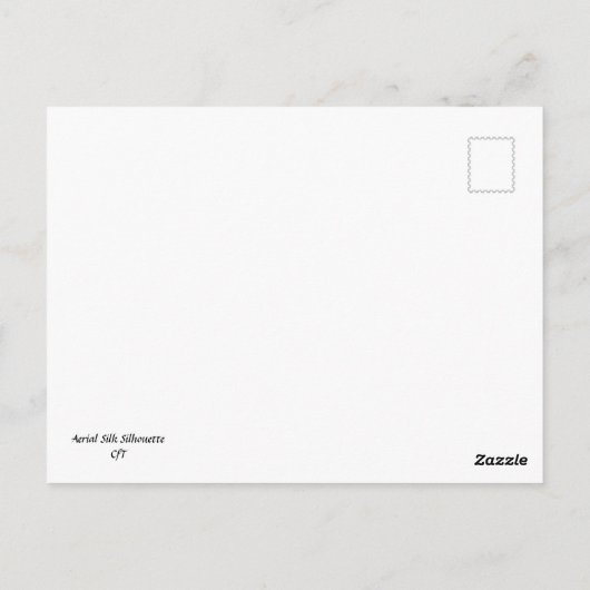 Aerial Silk Silhouette Briefkaart (Achterkant)