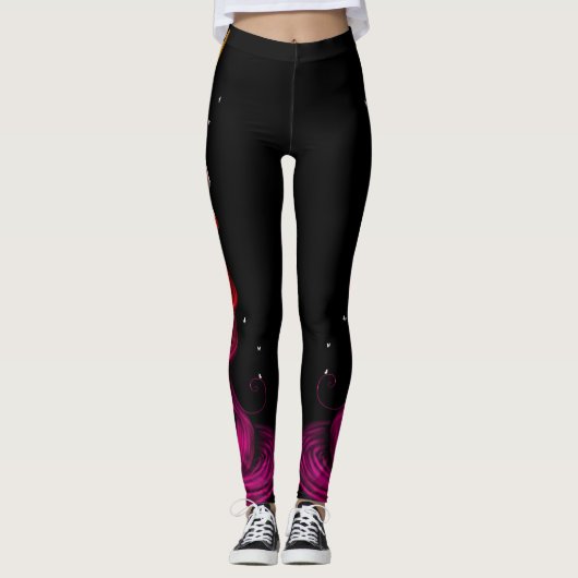 Aerial Silks Artist Fushia Fade Leggings (Voorkant)