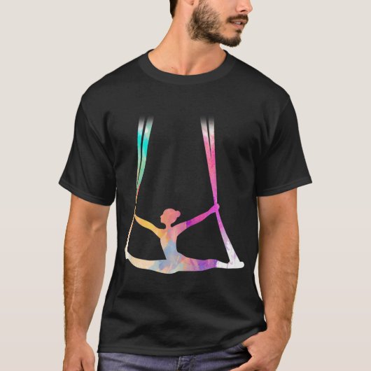 Aerial Silks Circus Yoga T-shirt (Voorkant)