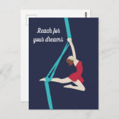 Aerial Silks - Crimson Briefkaart (Voorkant / Achterkant)