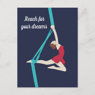 Aerial Silks - Crimson Briefkaart