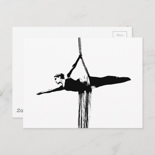 Aerial Silks Dancer Briefkaart (Voorkant / Achterkant)