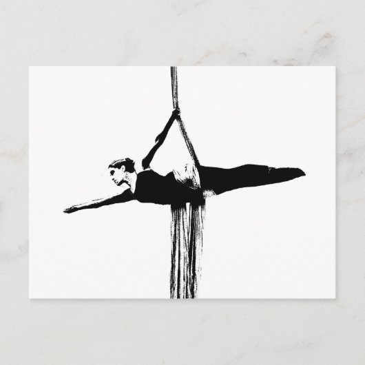Aerial Silks Dancer Briefkaart (Voorkant)