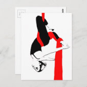 Aerial Silks Dancer Gemini Pose Briefkaart (Voorkant / Achterkant)