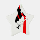 Aerial Silks Dancer Gemini Pose Keramisch Ornament (Rechts)