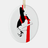 Aerial Silks Dancer Gemini Pose Keramisch Ornament (Rechts)