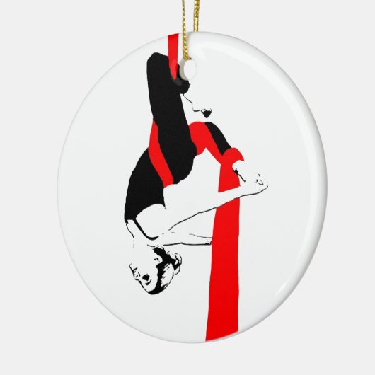 Aerial Silks Dancer Gemini Pose Keramisch Ornament (Links)