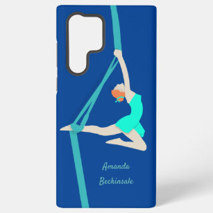 Aerial Silks Dancer in Blauwgroen Samsung Galaxy Hoesje