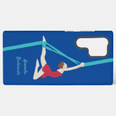 Aerial Silks Dancer in Red Samsung Galaxy Hoesje (Achterkant horizontaal)