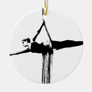Aerial Silks Dancer Keramisch Ornament