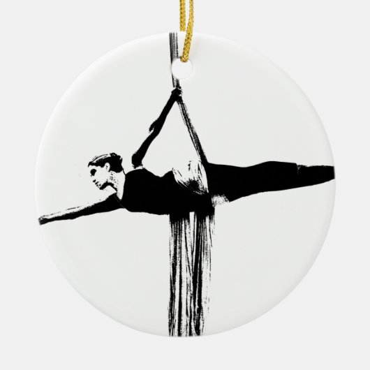 Aerial Silks Dancer Keramisch Ornament (Voorkant)