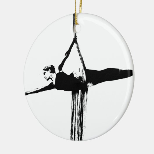 Aerial Silks Dancer Keramisch Ornament (Links)