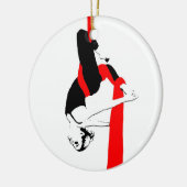 Aerial Silks Double Sided Ornaming in Black en Re Keramisch Ornament (Links)