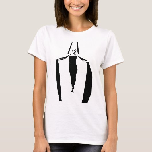 Aerial Silks Iron Cross Pose T-shirt (Voorkant)