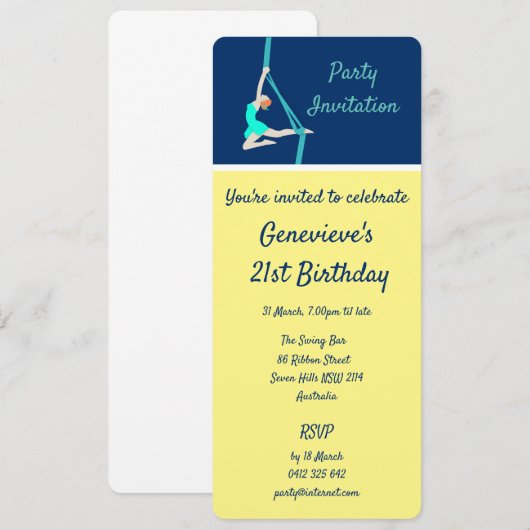 Aerial Silks Kaart (Voorkant / Achterkant)