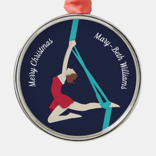 Aerial Silks Metalen Ornament (Voorkant)