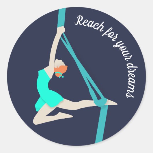 Aerial Silks Ronde Sticker (Voorkant)
