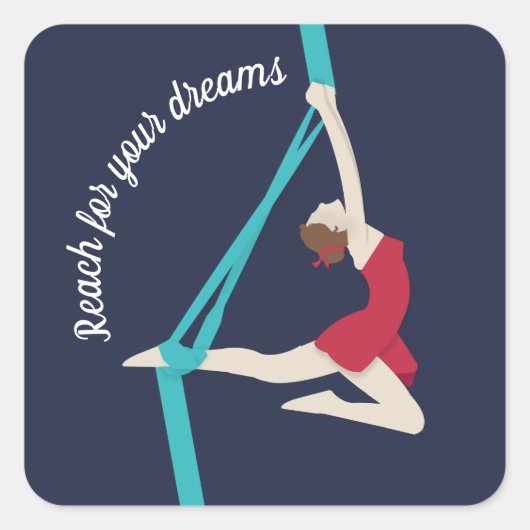 Aerial Silks Vierkante Sticker (Voorkant)