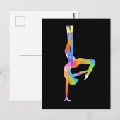 Aerial Silks Women Aerialist Aerial Yoga Briefkaart (Voorkant / Achterkant)