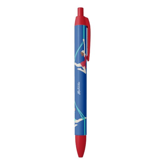 Aerial Silks Zwarte Inkt Pen (Achterkant (Verticaal))