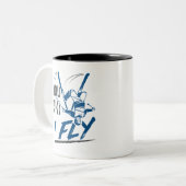Aerial Skiing Freestyle Skier You Ski I Fly Tweekleurige Koffiemok (Voorkant links)