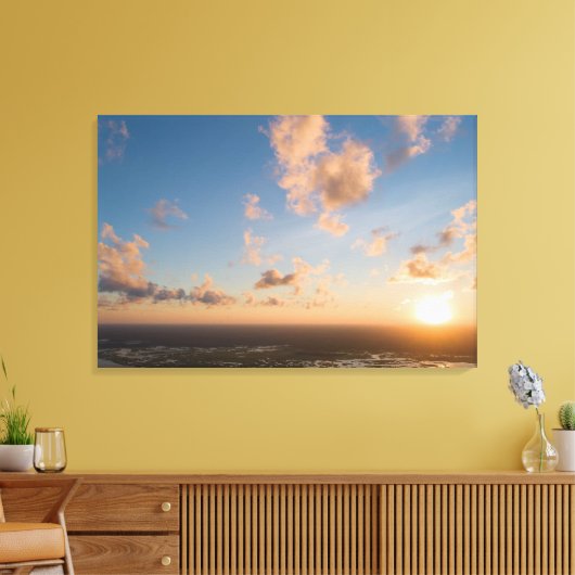 Aerial Sunrise Natuur Foto kust Landschap Canvas Afdruk (Insitu (Woonkamer))