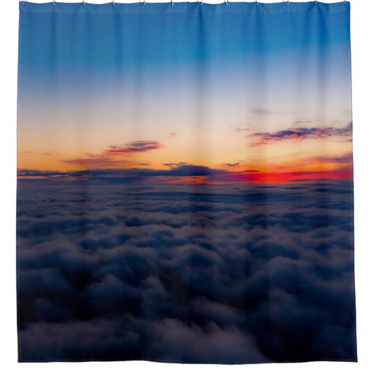 Aerial sunset view over de Blue Ridge Mountains f Douchegordijn (Voorkant)