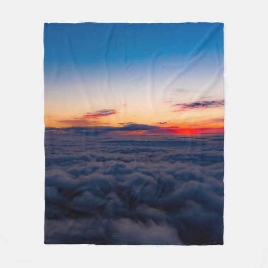 Aerial sunset view over de Blue Ridge Mountains f Fleece Deken (Voorkant)
