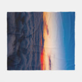 Aerial sunset view over de Blue Ridge Mountains f Fleece Deken (Voorkant (Horizontaal))
