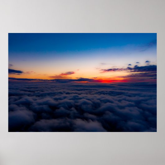 Aerial sunset view over de Blue Ridge Mountains f Poster (Voorkant)