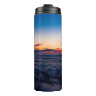 Aerial sunset view over de Blue Ridge Mountains f Thermosbeker